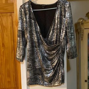 Torrid silver dressy blouse